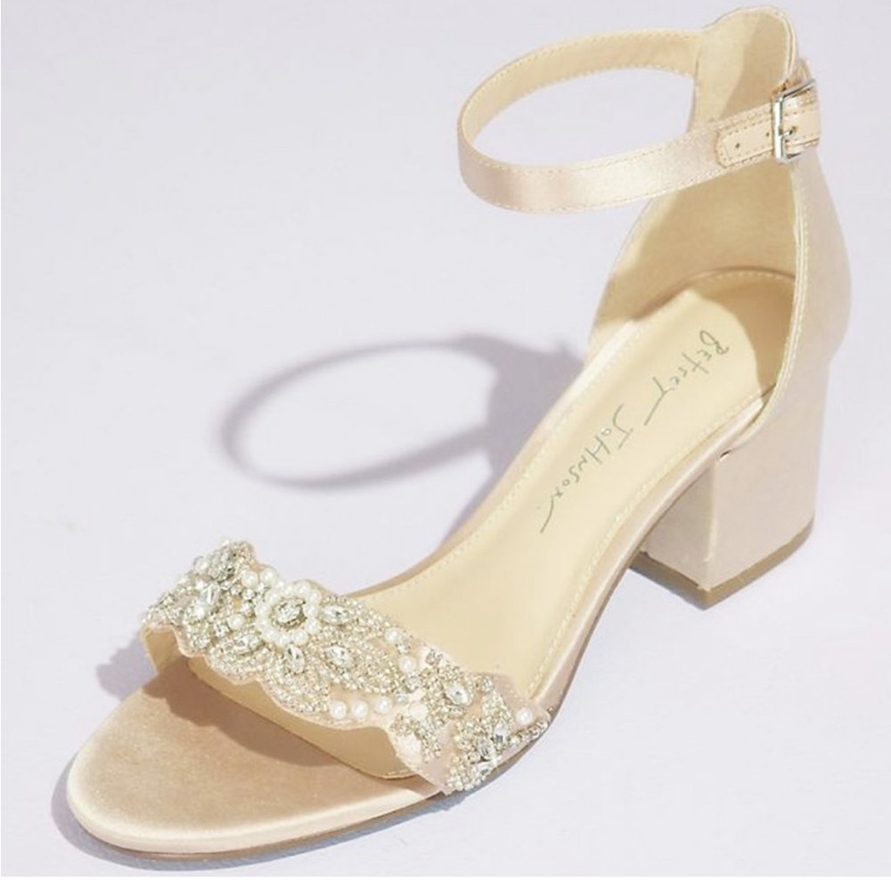 Betsey Johnson x David Bridal Embellished Bridal heels